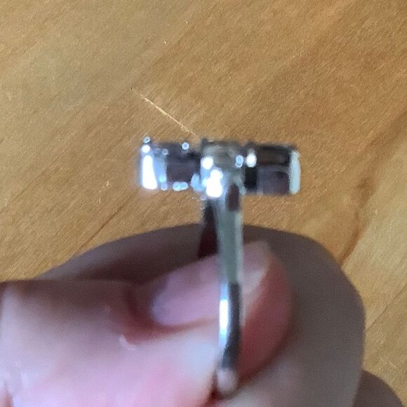 𝅺STERLING SILVER 925 CITRINE/RUBY/TANZANITE WOMAN RING SIZE US 8.5​ - Picture 5 of 10